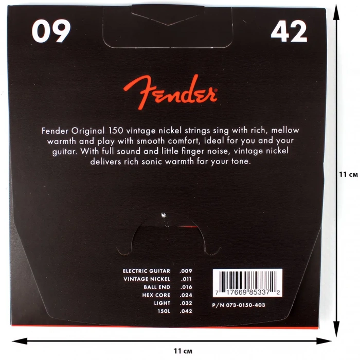 Fender 150L Pure Nickel Guitar String 9-42