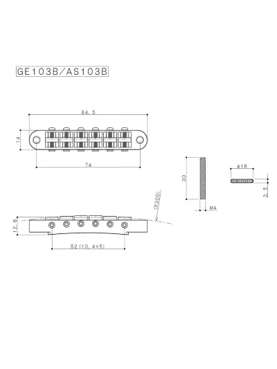 Бридж Gotoh GE103B (C)