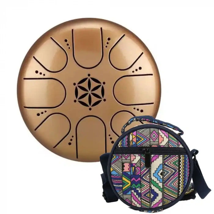 Глюкофон Глюкофон Hluru TCT8-5 Champagne 5" (13см) 8 нот Tongue Drum Titanium Steel