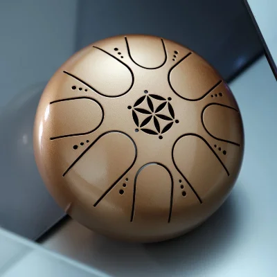 Глюкофон Hluru TCT8-5 Champagne 5" (13см) 8 нот Tongue Drum Titanium Steel