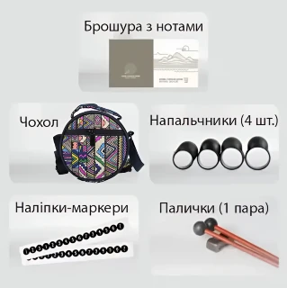 Hluru TCT8-5 Champagne 5" (13см) 8 нот Tongue Drum Titanium Steel