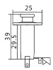 Роз'єм Paxphil LJ35 Screw Mount Stereo Endpin Jack (Chrome)