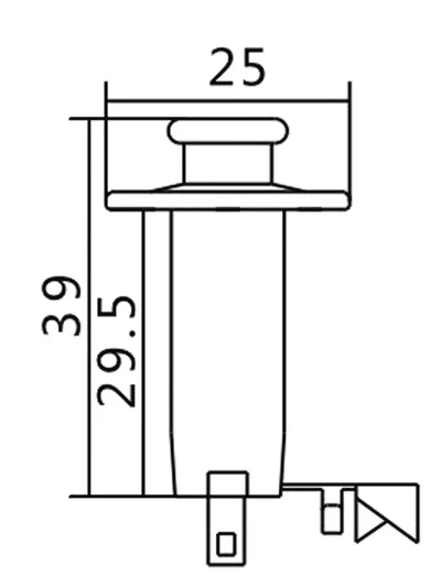 Роз'єм Paxphil LJ35 Screw Mount Stereo Endpin Jack (Chrome)