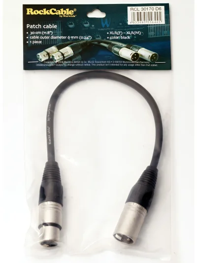 Мікрофонний кабель RockCable RCL30170 D6 Microphone Cable (0.3m)