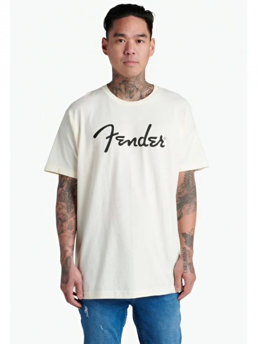 Футболка Футболка Fender T-Shirt Spaghetti Logo Olympic White M