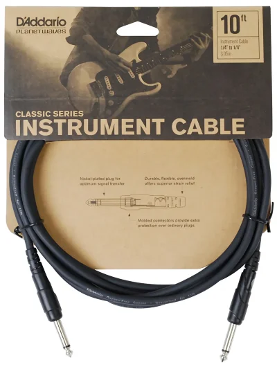 Інструментальний кабель D'addario PW-CGT-10 Classic Series Instrument Cable (3m)