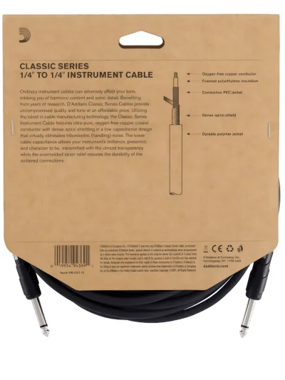 Інструментальний кабель D'addario PW-CGT-10 Classic Series Instrument Cable (3m)