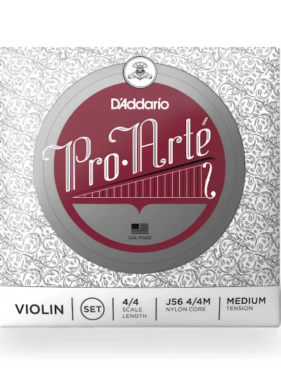 Струни для скрипки D'Addario J56 4/4M Pro-Arté Violin String Set 4/4 Scale Medium Tension