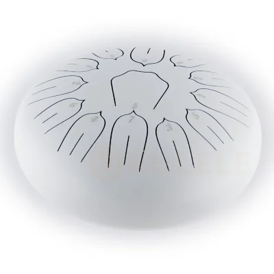 Глюкофон Hluru Huashu TSL13-12 White Tongue Drum (13notes 12") Carbon Steel