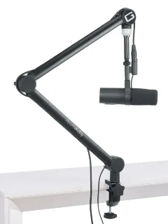 Gator Frameworks GFWMICBCBM4000 Professional Desktop Mic Boom Stand with Led Light