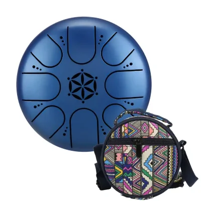 Глюкофон Hluru TCT8-5 DarkBlue 5" (13см) 8 нот Tongue Drum Titanium Steel