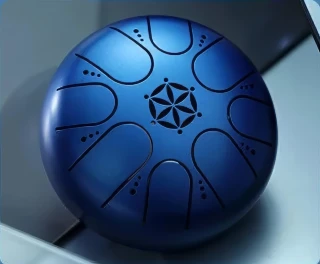 Hluru TCT8-5 DarkBlue 5" (13см) 8 нот Tongue Drum Titanium Steel