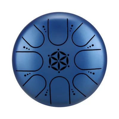 Глюкофон Hluru TCT8-5 DarkBlue 5" (13см) 8 нот Tongue Drum Titanium Steel