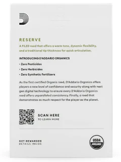 D'Addario ODJR1030 Organic Reserve Alto Sax #3.0 - 10 Box