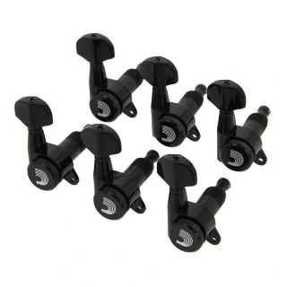 D'Addario PWAT-6R2 Auto-Trim Tuning Machines (6 in-line Black)