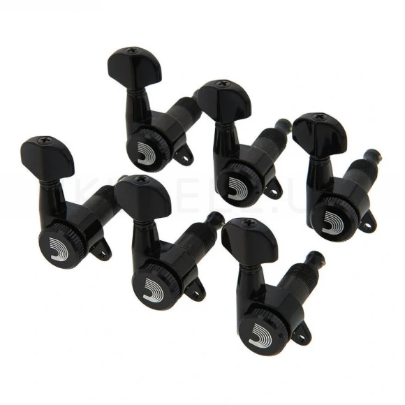 Колки D'Addario PWAT-6R2 Auto-Trim Tuning Machines (6 in-line Black)