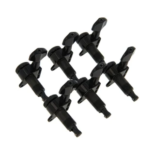 D'Addario PWAT-6R2 Auto-Trim Tuning Machines (6 in-line Black)