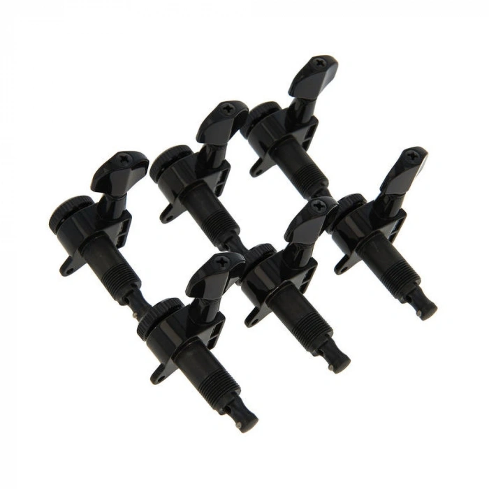 D'Addario PWAT-6R2 Auto-Trim Tuning Machines (6 in-line Black)