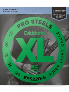 D'Addario EPS220-5 XL Prosteels Bass Super Light 5-String (40-125)