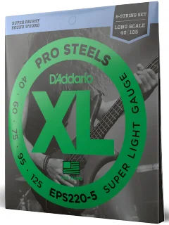 D'Addario EPS220-5 XL Prosteels Bass Super Light 5-String (40-125)