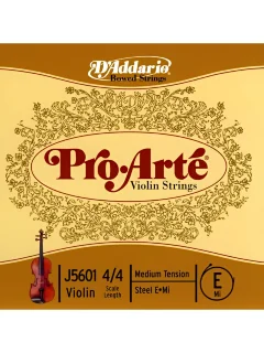 D'Addario J5601 4/4M Pro-Arté Violin Single E String 4/4 Scale Medium Tension