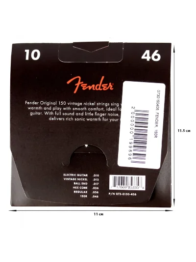 Струни Fender 150R Pure Nickel Regular Guitar Strings 10-46