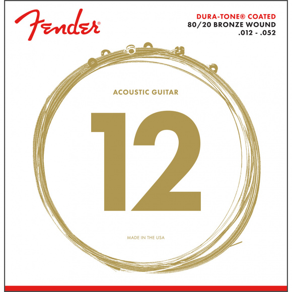 Струни Fender 880L Dura-Tone Coated 80/20 Bronze 12/52