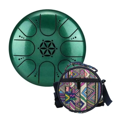 Hluru TCT8-5 JewelGreen 5&quot; (13см) 8 нот Tongue Drum Titanium Steel