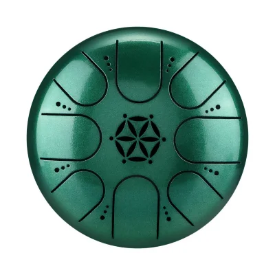 Глюкофон Hluru TCT8-5 JewelGreen 5" (13см) 8 нот Tongue Drum Titanium Steel