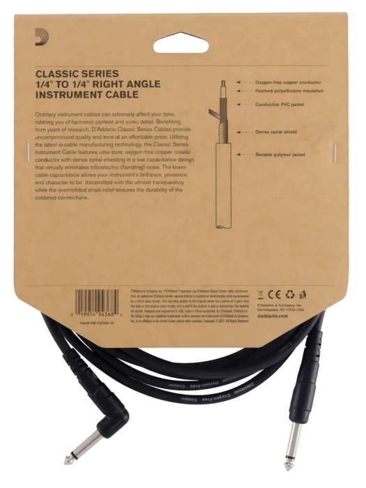 D'Addario PW-CGTRA-10 Classic Series Instrument Cable (3m)