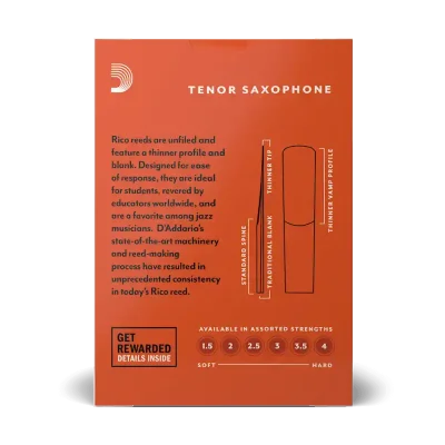 Тростина D'Addario Rico - Tenor Sax #3.5 - 10 Pack