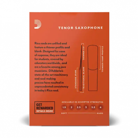 Трость D'Addario Rico - Tenor Sax #3.5 - 10 Pack Трость D'Addario Rico - Tenor Sax #3.5 - 10 Pack