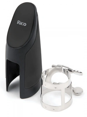 D'Addario RAS1N Rico Ligature &amp; Cap for Alto Sax Nickel-Plated