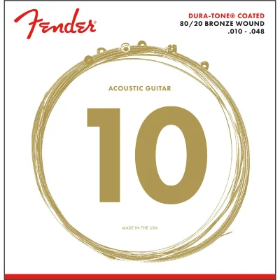 Струни Fender 880XL Dura-Tone Coated 80/20 Bronze 10/48