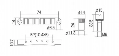 Бридж Gotoh GE103B-T (C)