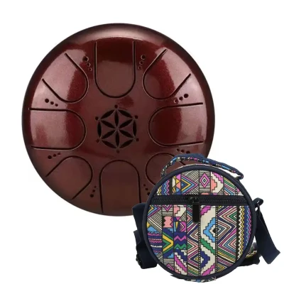 Глюкофон Hluru TCT8-5 JewelRed 5" (13см) 8 нот Tongue Drum Titanium Steel