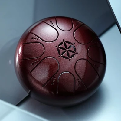 Глюкофон Hluru TCT8-5 JewelRed 5" (13см) 8 нот Tongue Drum Titanium Steel