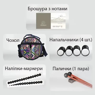 Глюкофон Hluru TCT8-5 JewelRed 5" (13см) 8 нот Tongue Drum Titanium Steel