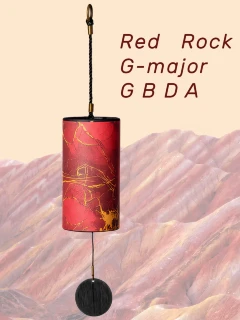 Hluru Red Rock 9 Notes Wind Chime Red.9-4