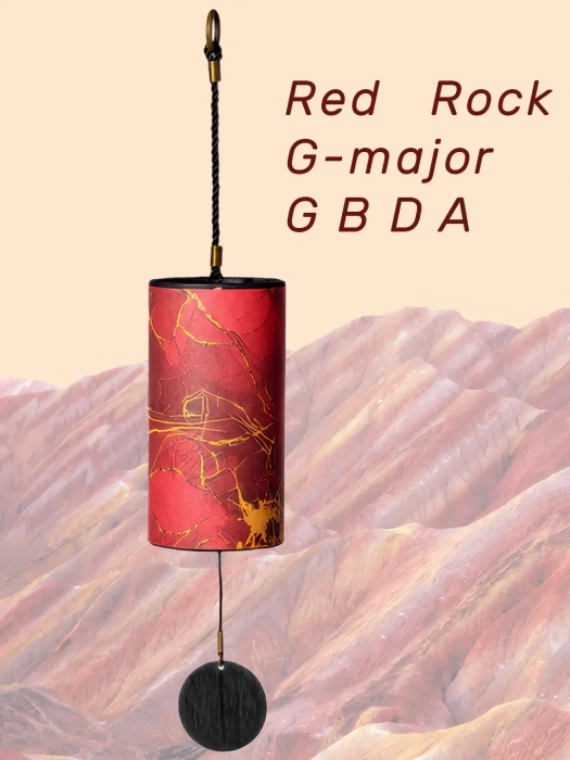 Hluru Red Rock 9 Notes Wind Chime Red.9-4