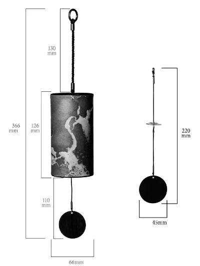 Hluru Red Rock 9 Notes Wind Chime Red.9-4