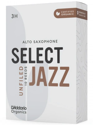 D'Addario ORRS10ASX3H Organic Select Jazz Alto Sax Unfiled 3H - 10 Pack