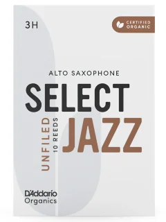 D'Addario ORRS10ASX3H Organic Select Jazz Alto Sax Unfiled 3H - 10 Pack