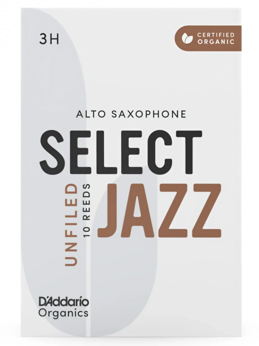 D'Addario ORRS10ASX3H Organic Select Jazz Alto Sax Unfiled 3H - 10 Pack