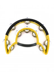 Maxtone 818N/P Power-2 Tambourine w/Protecting Trim (Yellow) Maxtone 818N/P Power-2 Tambourine w/Protecting Trim (Yellow)
