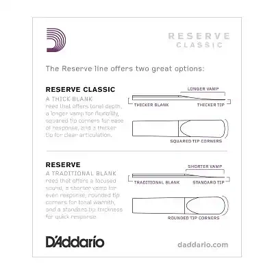 Тростина Тростина D'Addario DCT1020 Reserve Classic Bb Clarinet #2.0 - 10 Box