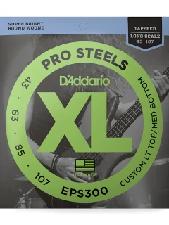 D'Addario EPS300 XL Prosteeels Bass Custom Light Top/Medium Bottom (43-107)