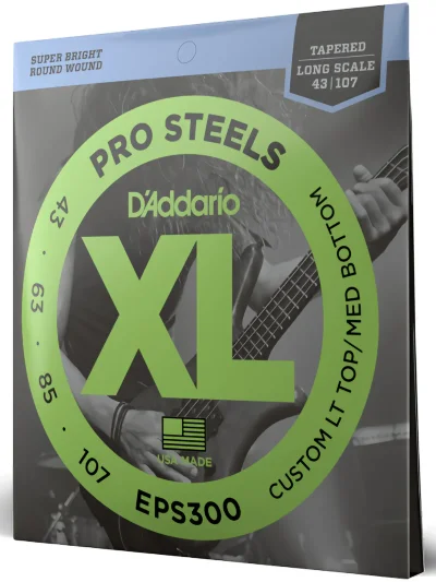 Струни D'Addario EPS300 XL Prosteeels Bass Custom Light Top/Medium Bottom (43-107)