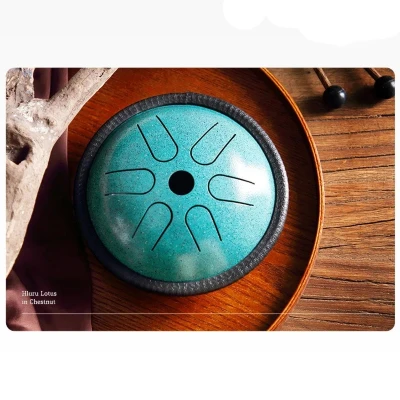Глюкофон Hluru TP6-5.5 Malachite 5.5" (14см) 6 нот Tongue Pocket Drum Cooper Steel