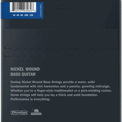 Струни Dunlop DBN45125T Nickel Plated Steel Medium 5-String Tapered B 45-125